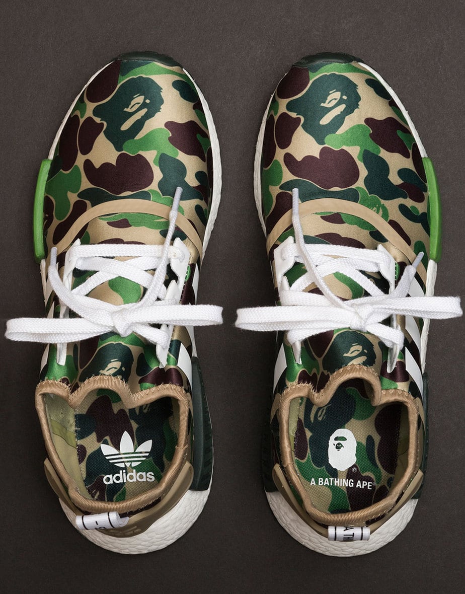 A BATHING APE - 25.5 US7.5 Bape adidas nmd dame 赤 カモcamoの+mec