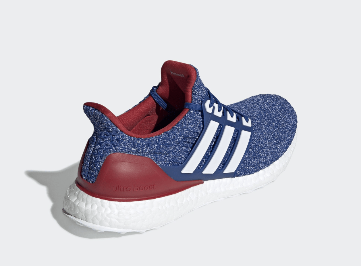 ultra boost red blue white