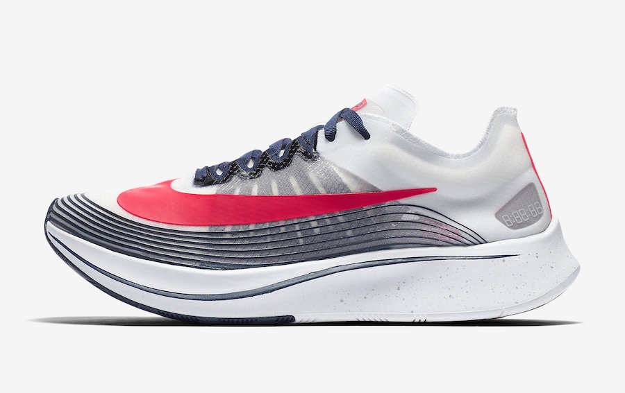 nike zoom fly red and white