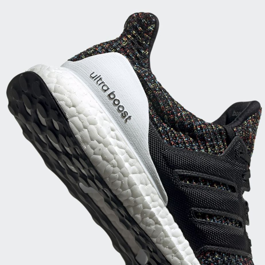 adidas ultra boost 4.0 black multicolor white heel cage