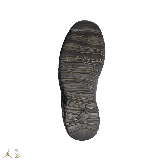 BLACK OVO JORDAN 10S BOTTOM