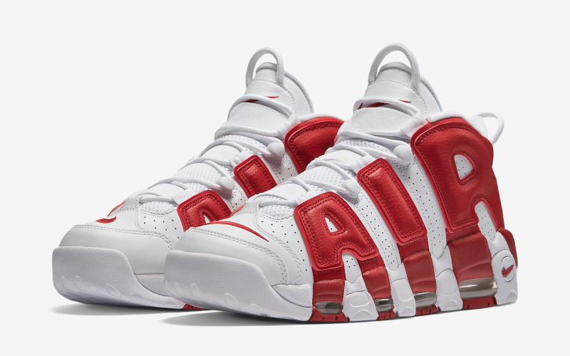 Nike Air More Uptempo Releasing in a ‘White-Varsity Red’ Colorway