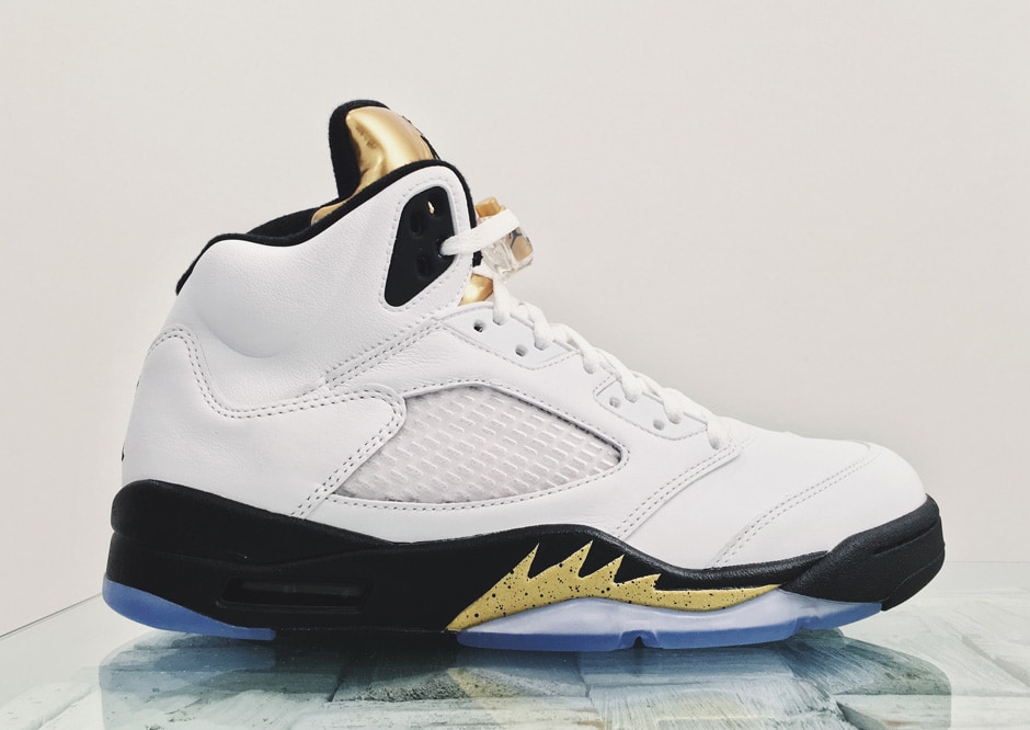 Air Jordan 5 Olympic Gold Tongue