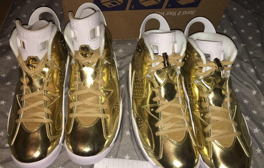 Closer Look at the Upcoming Air Jordan 6 Pinnacle “Metallic Gold”
