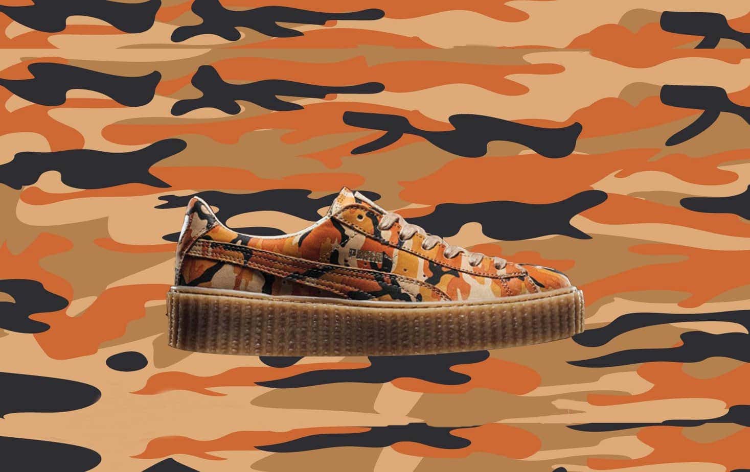 RELEASE LINKS: Rihanna x Puma Fenty Suede Creeper “Orange Camo”
