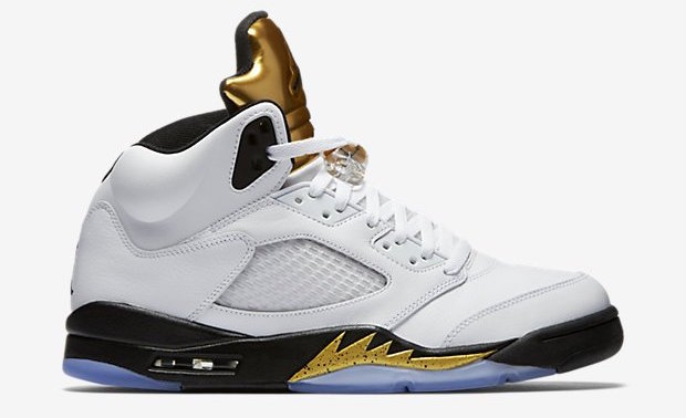 Air Jordan 5 Olympic Gold Tongue