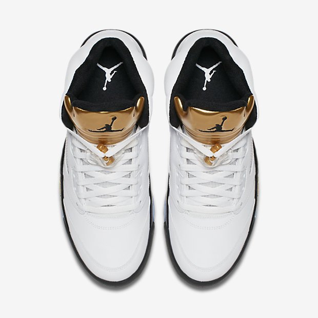 Air Jordan 5 Olympic Gold Tongue