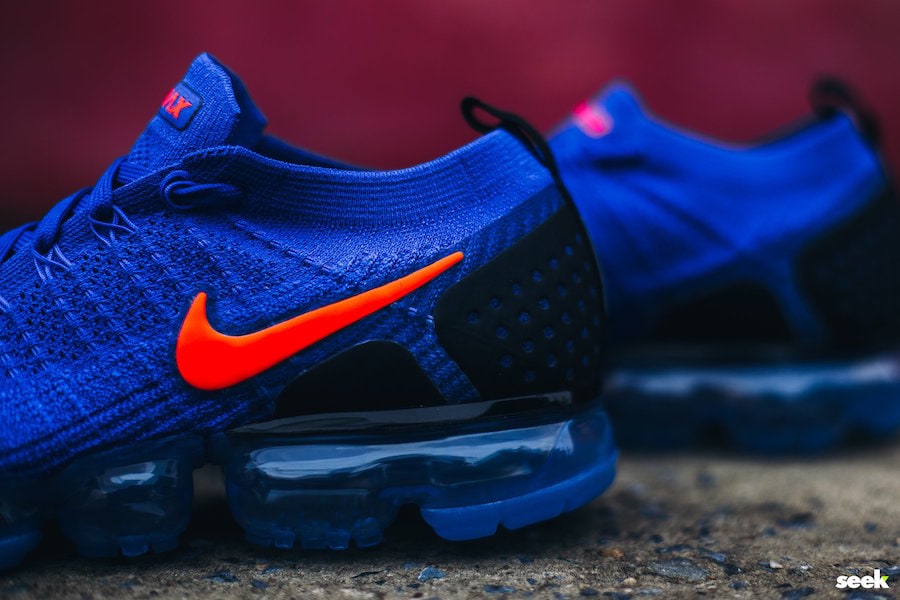 nike vapormax flyknit blue and orange