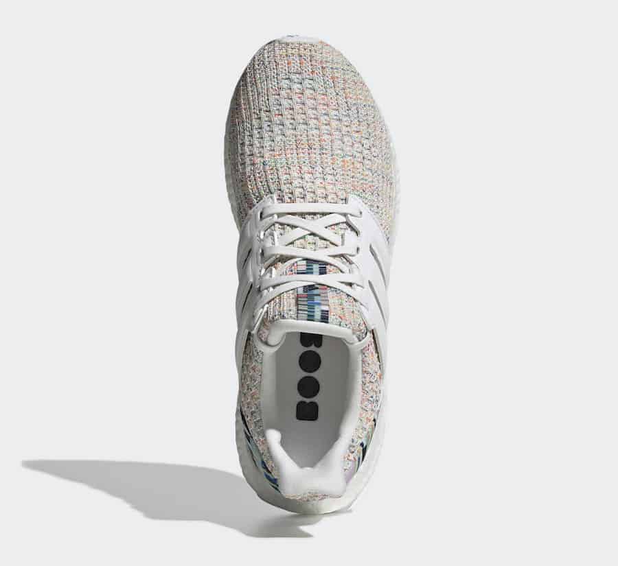 A Multi-Colored adidas Ultra Boost Features a Geometric Heel