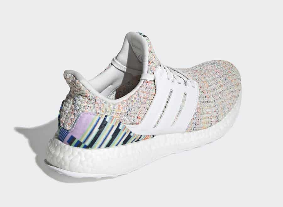 A Multi-Colored adidas Ultra Boost Features a Geometric Heel