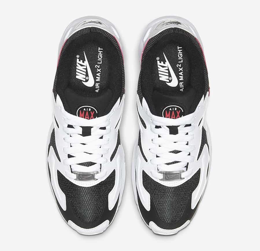Nike Air Max2 Light Receives a Black and White Upper and a Pop of Pink