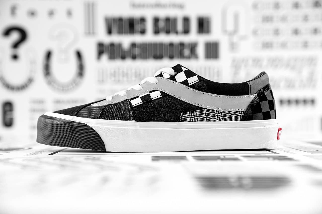 Size Vans Bold Ni Patchwork Black White Asymmetric Collab1