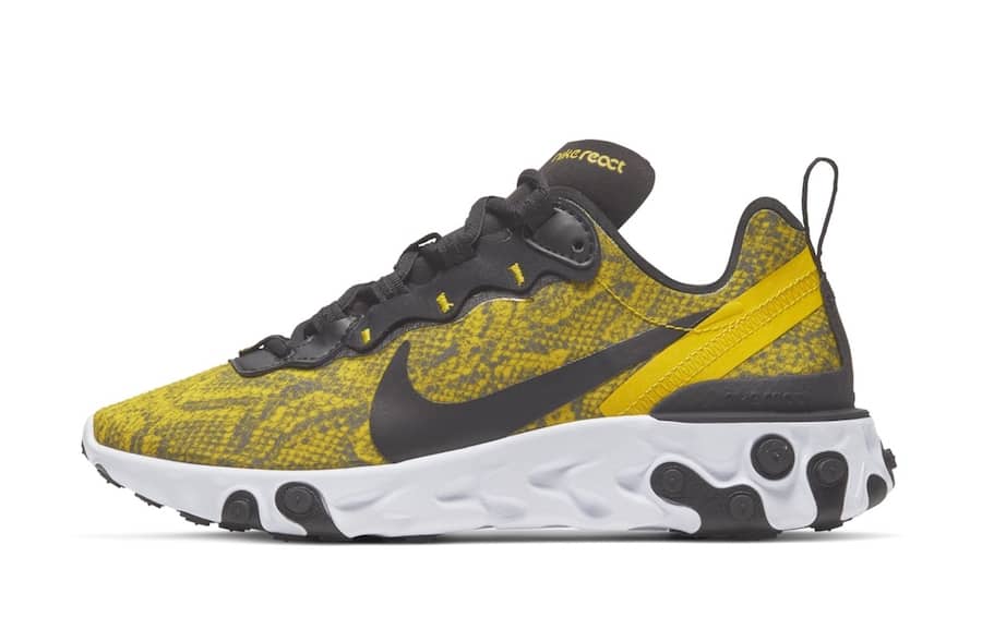 60a4c435 Nike React Element 55 Yellow Snakeskin