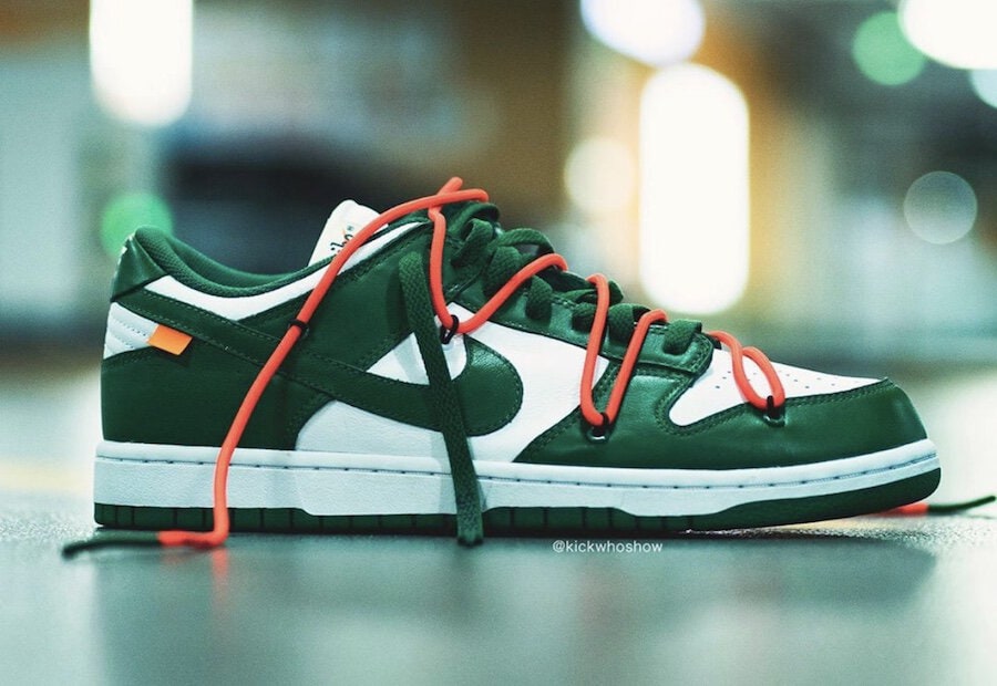 Off-White Nike Dunk Low Pine Green CT0856-100 2019 Release Date On Feet