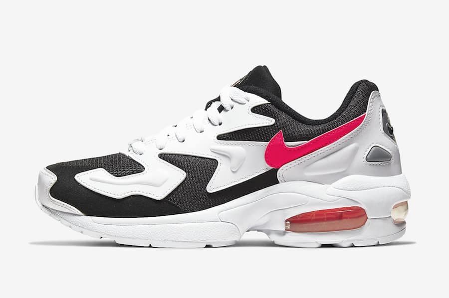 Nike Air Max2 Light Receives a Black and White Upper and a Pop of Pink