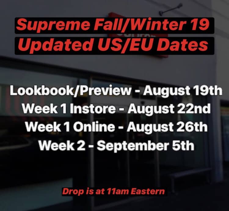 Supreme Fw19