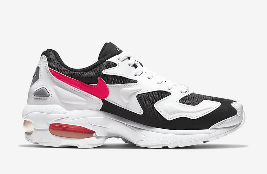 Nike Air Max2 Light Receives a Black and White Upper and a Pop of Pink
