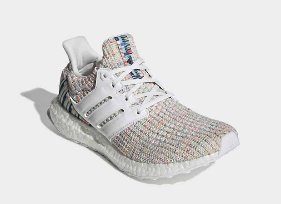 A Multi-Colored adidas Ultra Boost Features a Geometric Heel