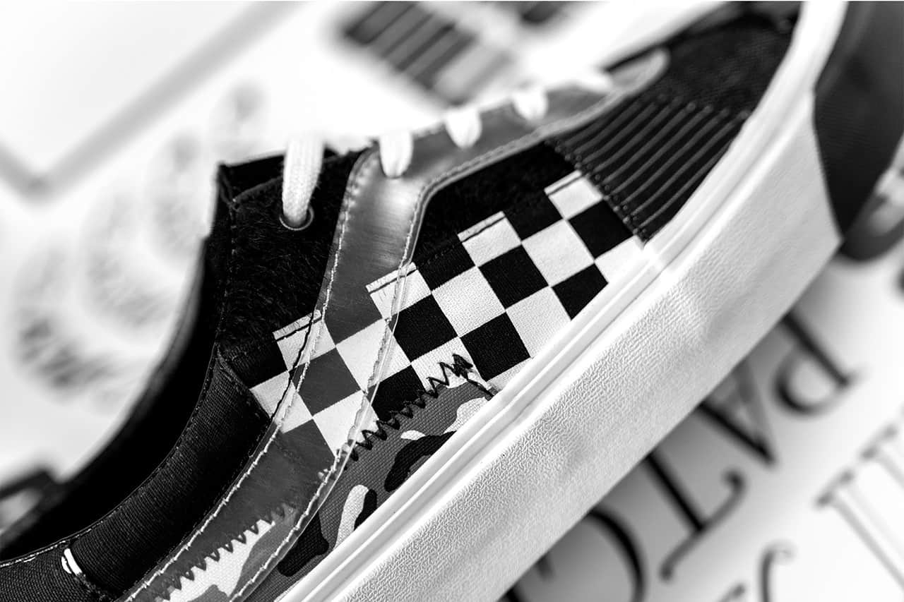 Size Vans Bold Ni Patchwork Black White Asymmetric Collab1