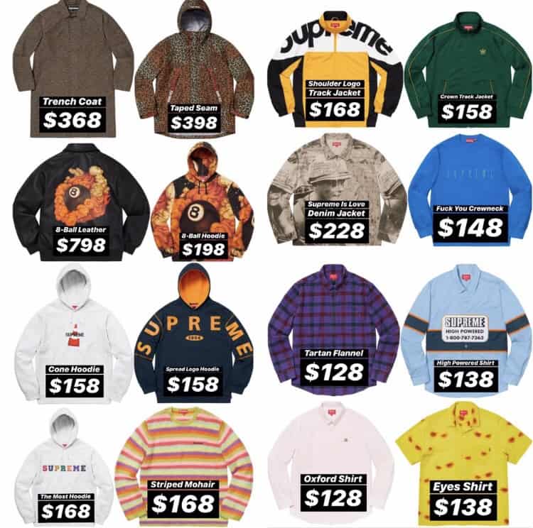 Supreme FW19 Week 1 Releases Online This Monday