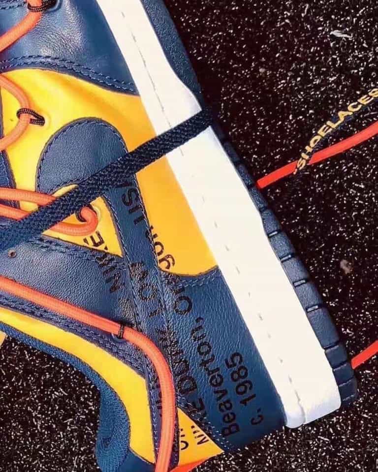 Official Photos of the Off-White x Nike Dunk Low "University Gold"