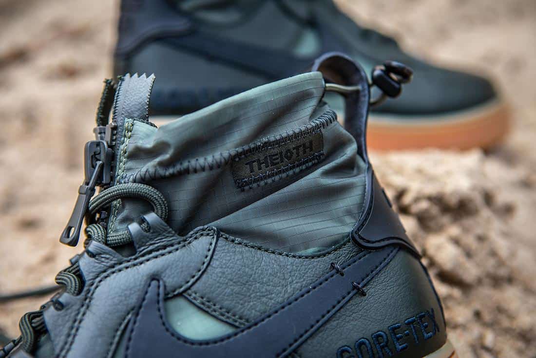Nike Air Force 1 High Gore Tex Green Collar Detail