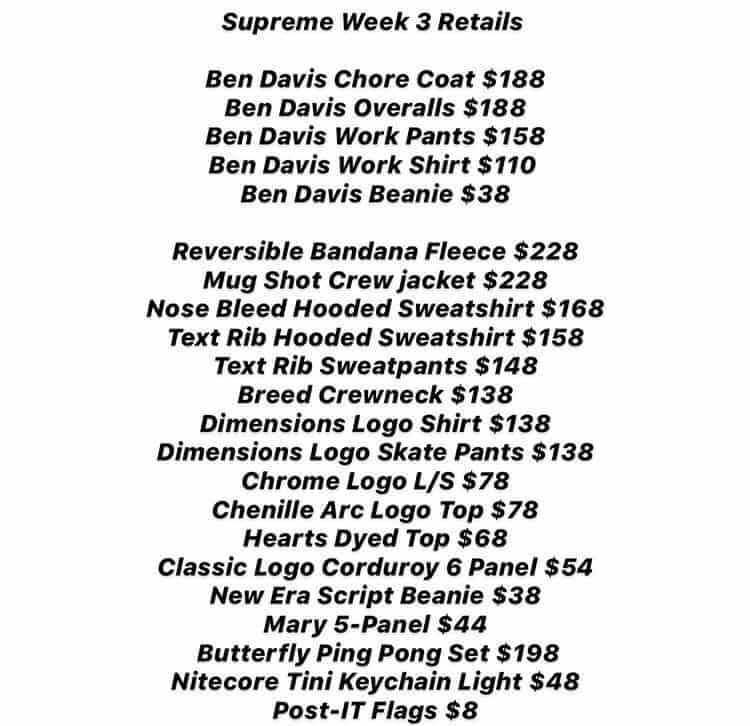 Here's What to Expect From Supreme FW19 Week 3