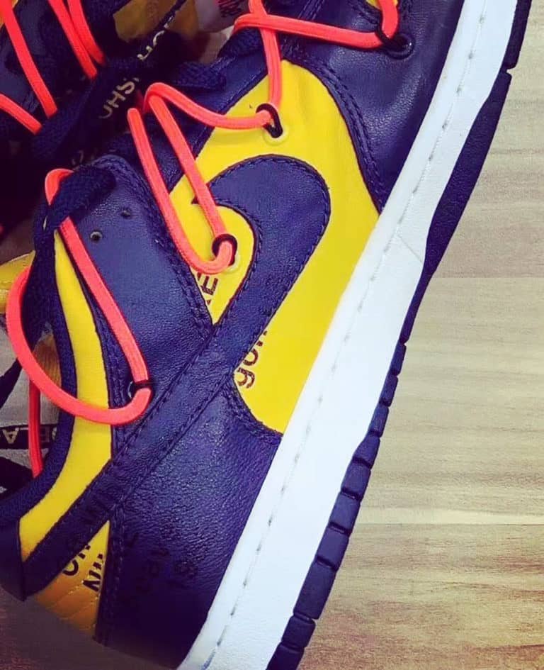 Official Photos of the Off-White x Nike Dunk Low "University Gold"