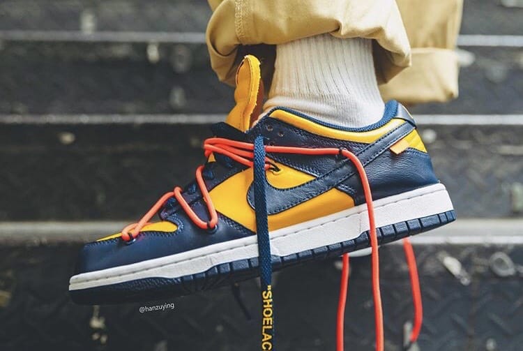 Official Photos of the Off-White x Nike Dunk Low "University Gold"