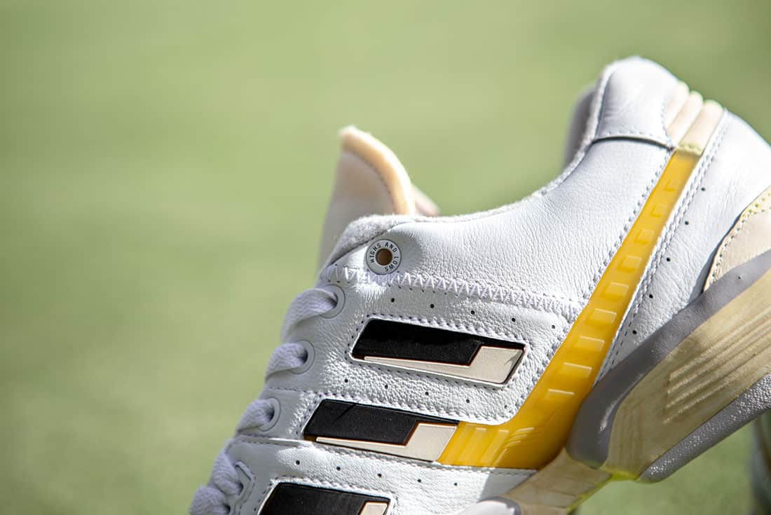 Highs And Lows adidas Consortium Torsion Edberg Comp Release Date Sneaker Freaker Lateral Closeup Grass