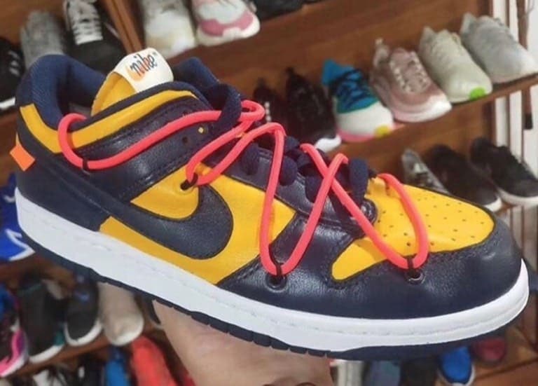 Off-White X Nike Dunk Low "university Gold"