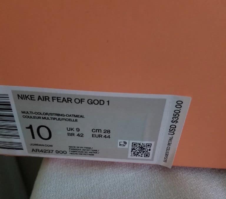 Official Images of the Nike Air Fear of God 1 "Oatmeal"