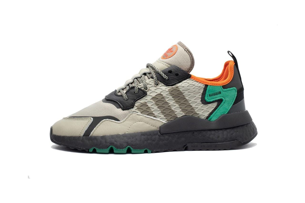 adidas Nite Jogger Cordura Sesame Core Black Bright Green EE5569