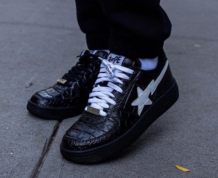 On-Foot Look at the Off-White x BAPE Bapesta