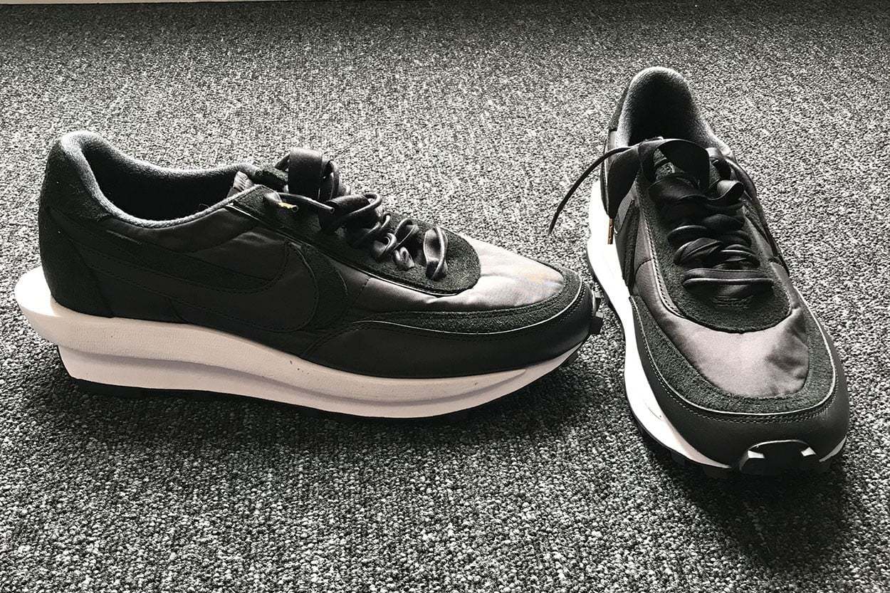 Sacai Nike Ldwaffle Black White Leather Suede First Look