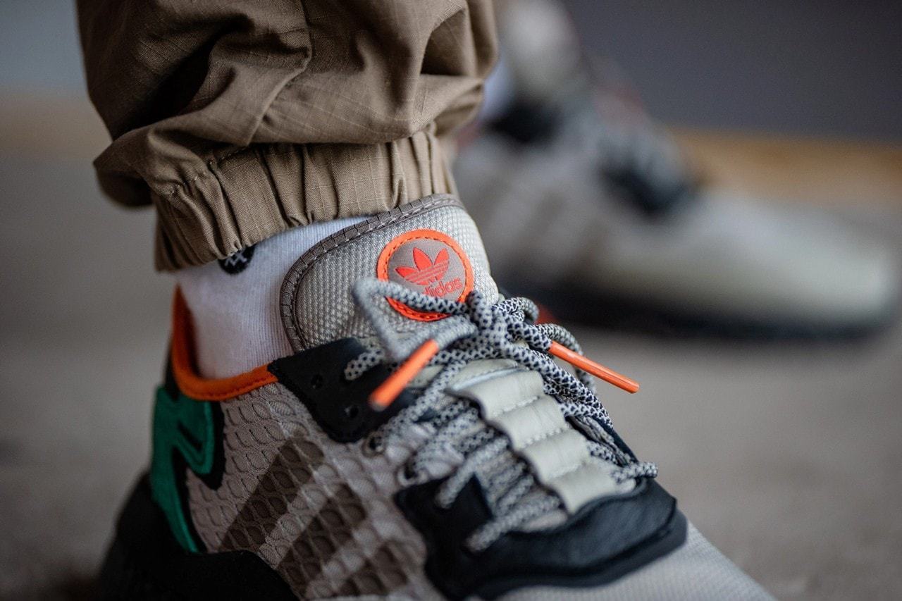 adidas Nite Jogger Sesame Core Black Bright Green EE5569