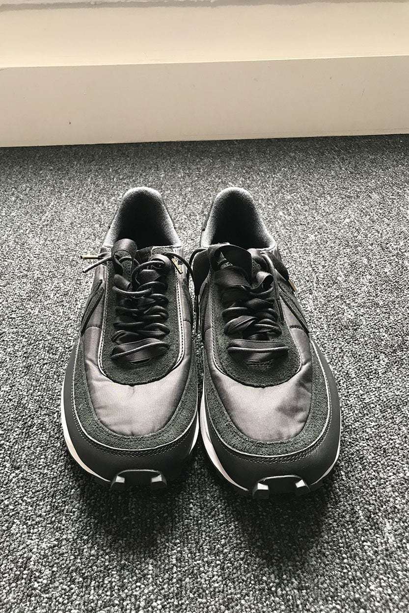 Sacai Nike Ldwaffle Black White Leather Suede First Look