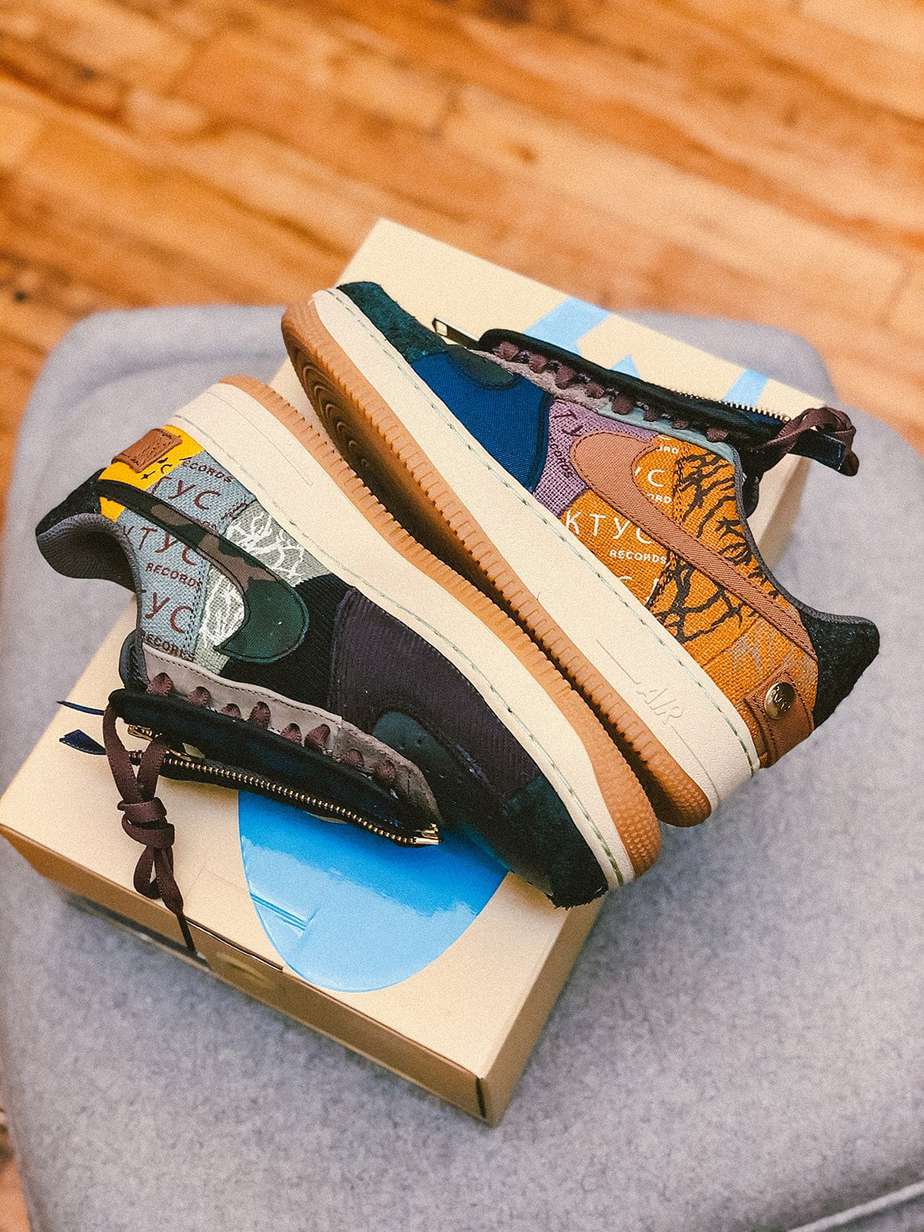 Travis Scott x Nike Air Force 1 in Kid’s Sizing