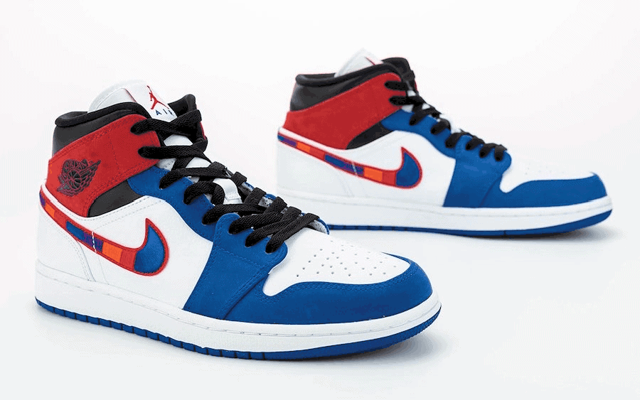 Air Jordan 1 Mid Multicolored Swoosh