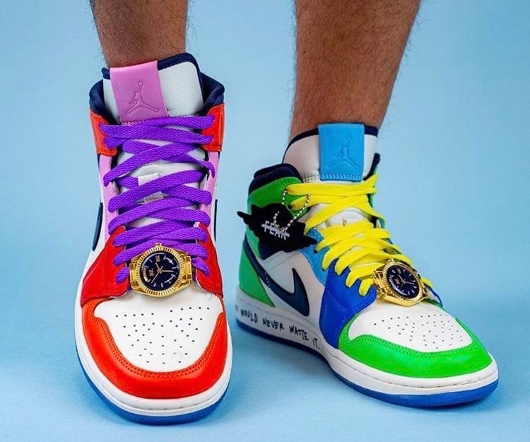 On-Foot Look at the Melody Ehsani x Air Jordan 1 Mid "Fearless"