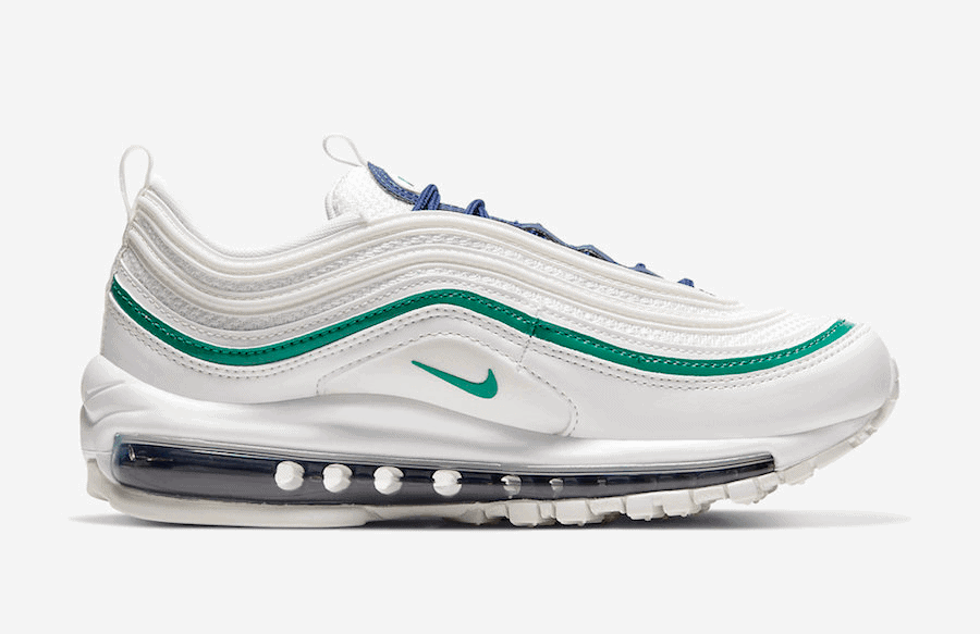 A Nike Air Max 97 Surfaces with a Seattle Seahawks Inspired Upper