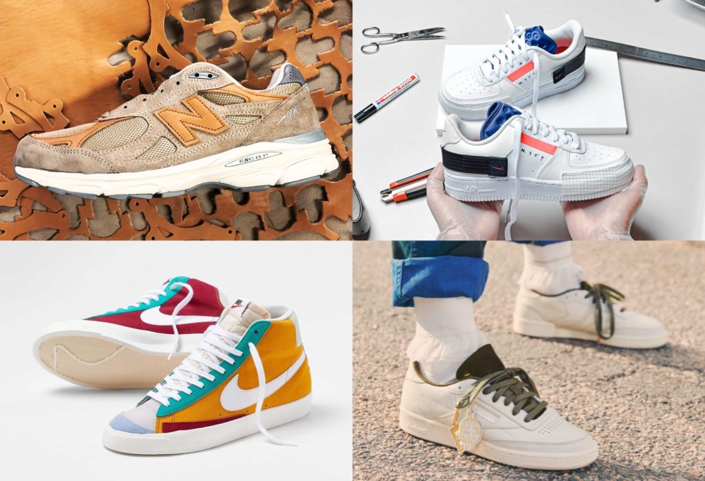 Collage of New Balance, Nike and Reebok sneakers featured in the 2019 roundup