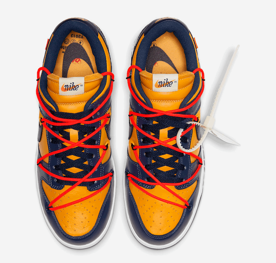 Official Photos of the Off-White x Nike Dunk Low "University Gold"