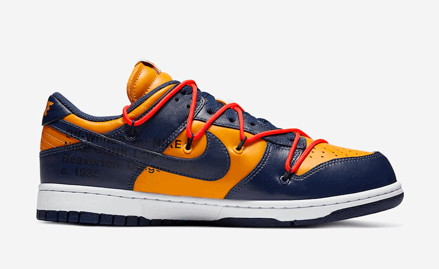 Official Photos of the Off-White x Nike Dunk Low "University Gold"