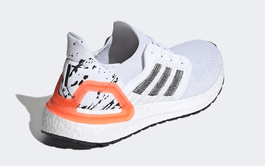 An adidas Ultra Boost 20 Arrives with a Paint Splattered Heel Clip