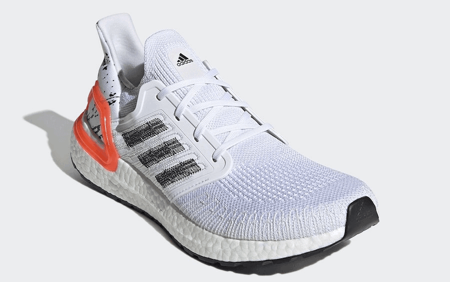 An adidas Ultra Boost 20 Arrives with a Paint Splattered Heel Clip