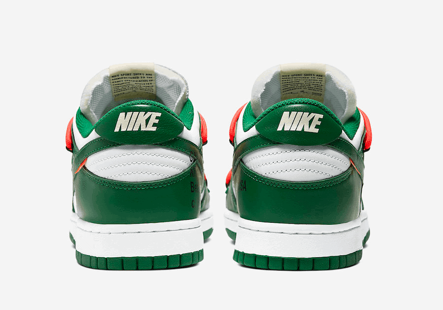 Official Images of the Off-White x Nike Dunk Low "Pine Green"