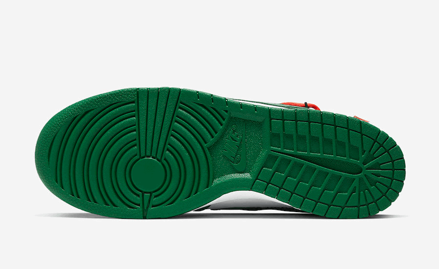 Official Images of the Off-White x Nike Dunk Low "Pine Green"