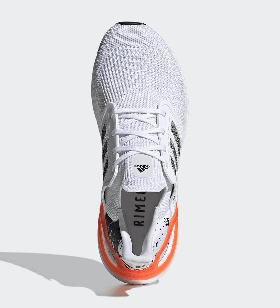 An adidas Ultra Boost 20 Arrives with a Paint Splattered Heel Clip