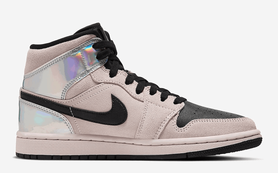 Iridescent Heels Shine on this Air Jordan 1 Mid